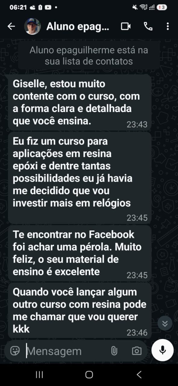 Depoimento real de aluno da Oficina
